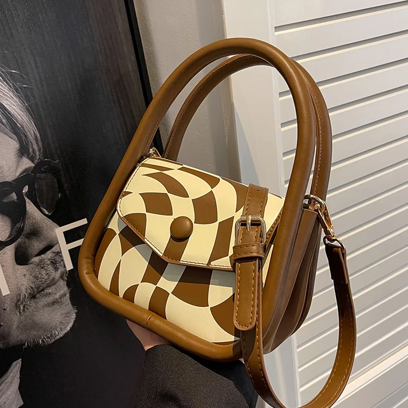 

High Quality Women's Shoulder Bag 2022 Popular New Trendy Women's Bag Plaid Handbag Fashion Western Style Handbag Messenger Bag
