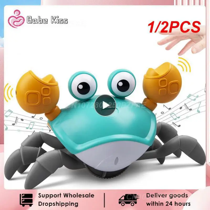 

1/2PCS Kids Induction Escape Crab Octopus Crawling Toy Baby Electronic Pets Musical Toys Educational Toddler Moving Toy