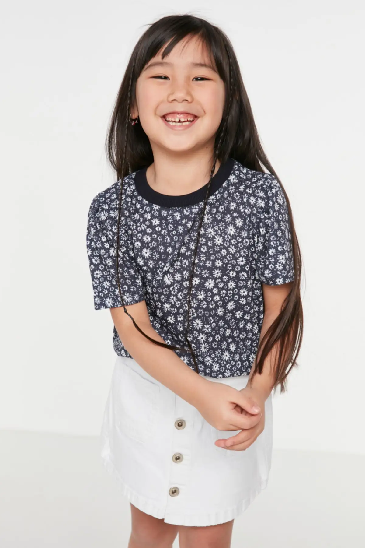 

Floral Girl Boy Knitted T-Shirt TKDSS22TS0393