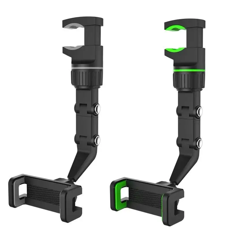 

Car Phone Holder Multifunctional 360 Degree Rotation Auto Rearview Mirror Seat Hanging Clamp Bracket