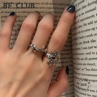 100 solid 925 sterling silver star open rings for women men retro vintage twist geometric retro anillos party gifts accessories