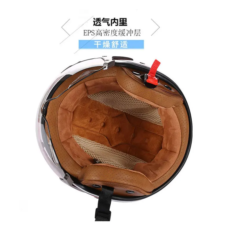 Винтажный мотоциклетный шлем TT&ampCOCASCOS с козырьком для езды на мотоцикле открытый