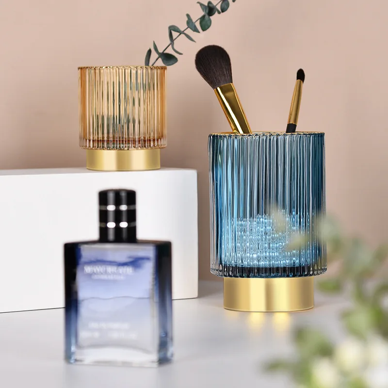 Cup Desktop Container Storage Cosmetic Makeup Brush Holder Flower Pot Cosmetic Brush Holder Lipstick Container