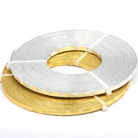 5x1mm 10mlot triangle printed flat aluminum wire goldsilver crafts materials diy bracelet necklace jewelry making