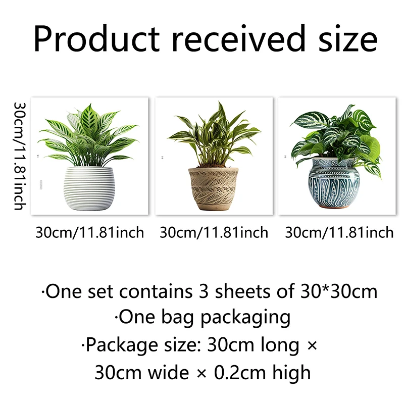 3 шт. Декоративные самоклеящиеся наклейки на стену