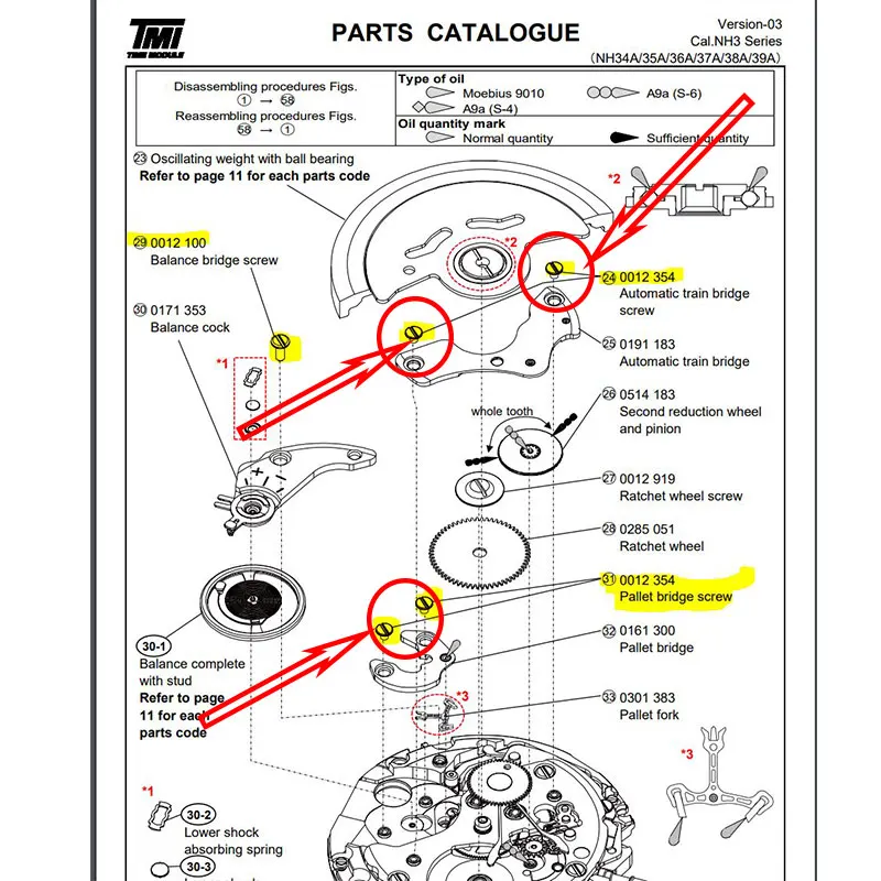 Blue Screw M0.66*1.0Cap*0.62 Long Mechanical Watch Movement Accessories Watches Repair Parts Watch Aftermarket Replacements