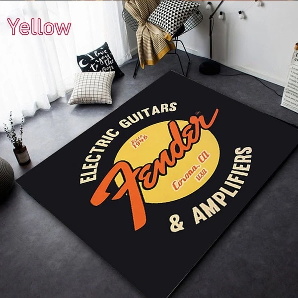 Музыкальный коврик Fender Gibson для гостиной барабанный набор гитарный ковер большой