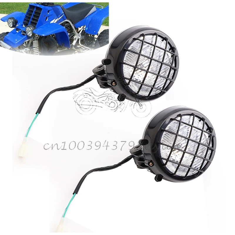 

2PCS LED 18W Front Head Light Headlight For 70/110/125/150/150cc 4 Wheeler Quad Dirt Bike ATV Dune Buggy Accessories