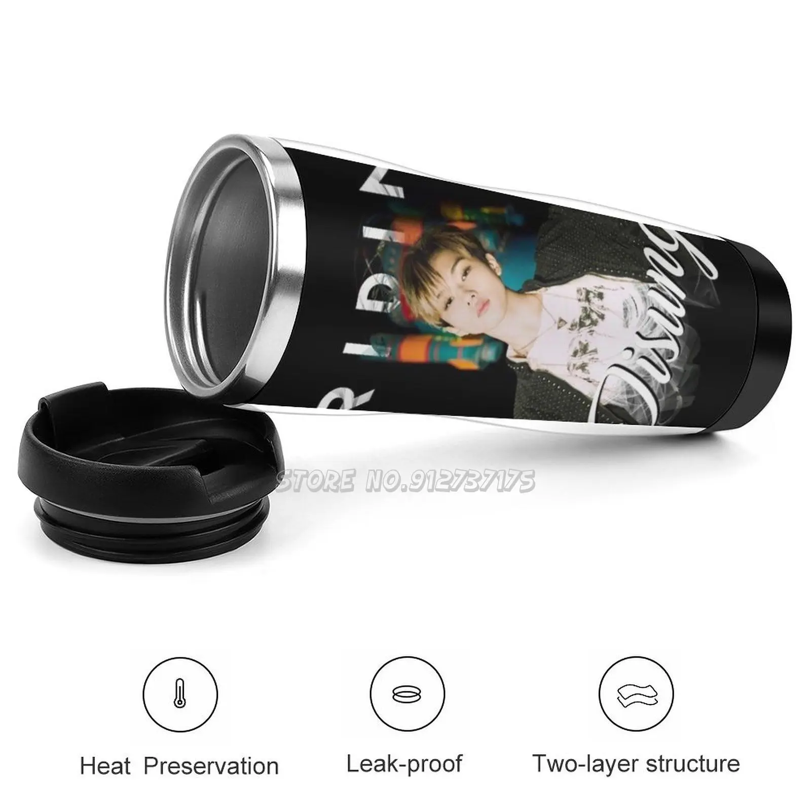 Дорожная кружка NCT-Jisung вакуумный изолированный Герметичный Термос кофейная Kpop