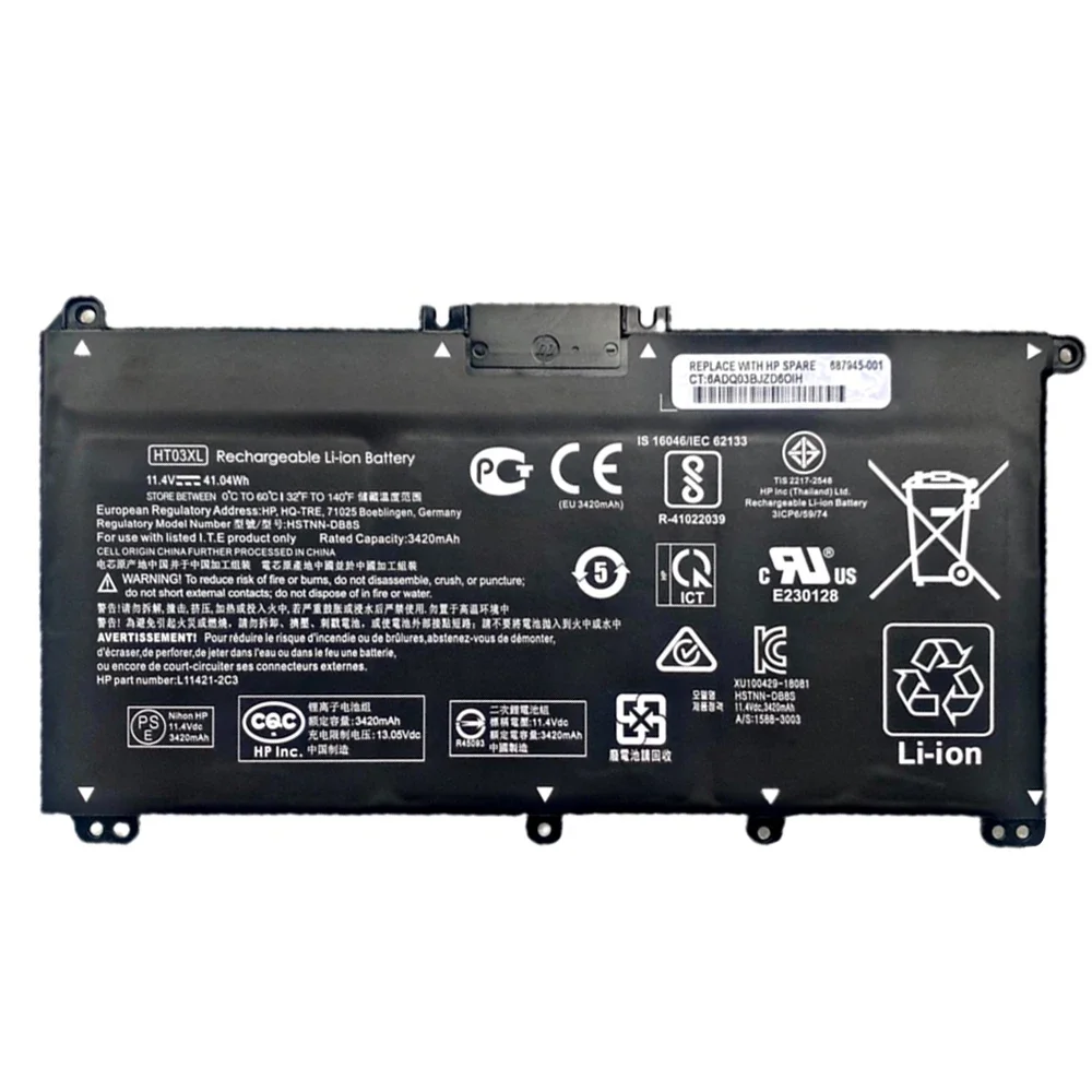 Новый оригинальный аккумулятор для ноутбука HP TPN-C135 C136 C139 W131 W139 I130 I135 11 4 В 41 04 Втч