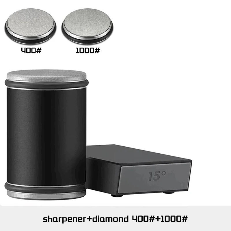 Точилка для ножей, магнитный держатель для ножей, алмазный точильный камень с угловым роликом 15 и 20 градусов, набор кухонных принадлежностей