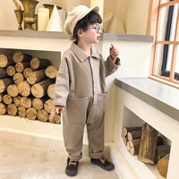 children long sleeve jumpsuit baby overall pants korean fashion kids clothes 2022 spring boys girls toddlers rompers jumpsuits