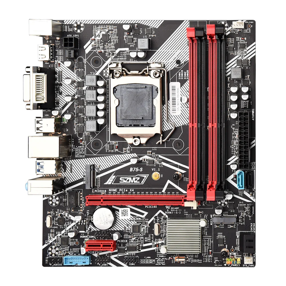 SZMZ B75-S LGA 1155 комплект материнской платы Intel NVME M.2 SSD поддержка 4 * DDR3 ПК Память