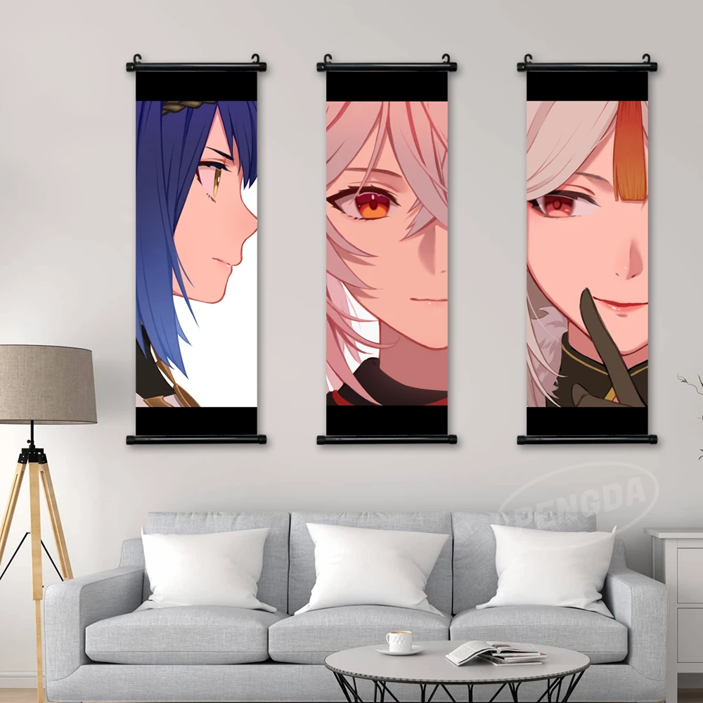 

Настенная Картина на холсте Genshin Impact, художественное изображение Xiao Yae Miko, картина, Постер Ning Guang, домашний декор, Висячие свитки для гостиной