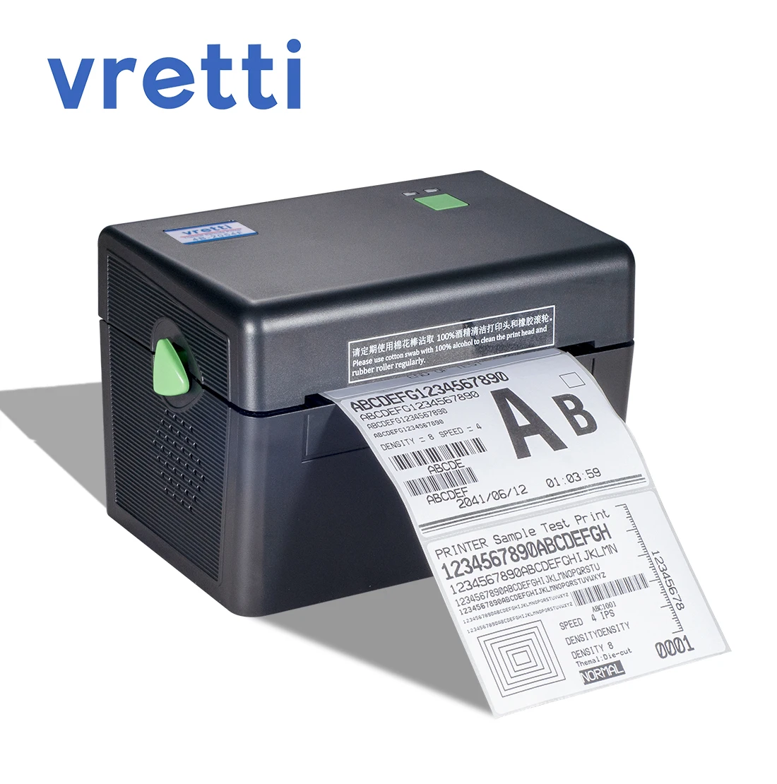 Vretti DT108B Desktop 4x6 Thermal Label Printer Compatible With Windows Mac For Shipping Package Small Business USB shopify ebay