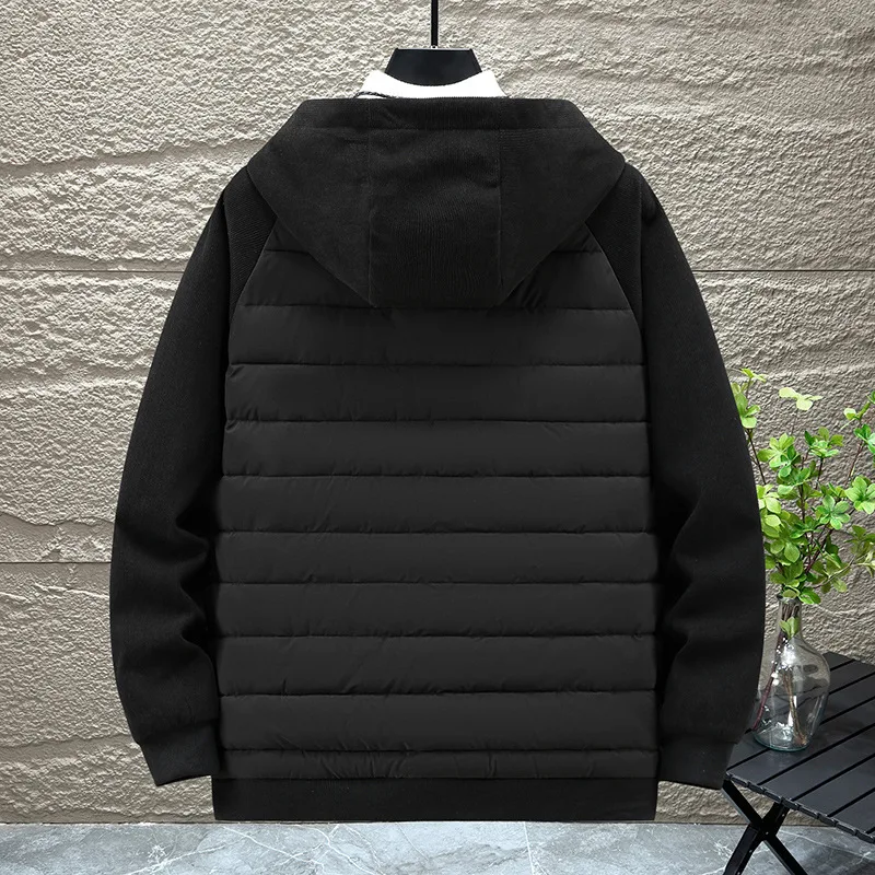 Мужская хлопковая трикотажная куртка модель 10XL 150 кг рукава с капюшоном и