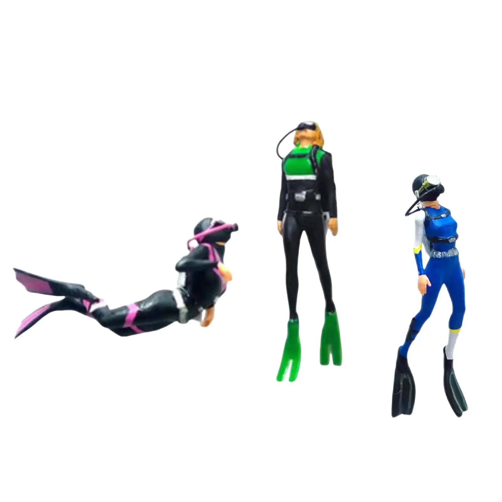 

3x 1/64 Scale Diving Figures for Sand Table Decoration DIY Scene Ornament DIY Projects Decor Diorama Layout Dollhouse Decor