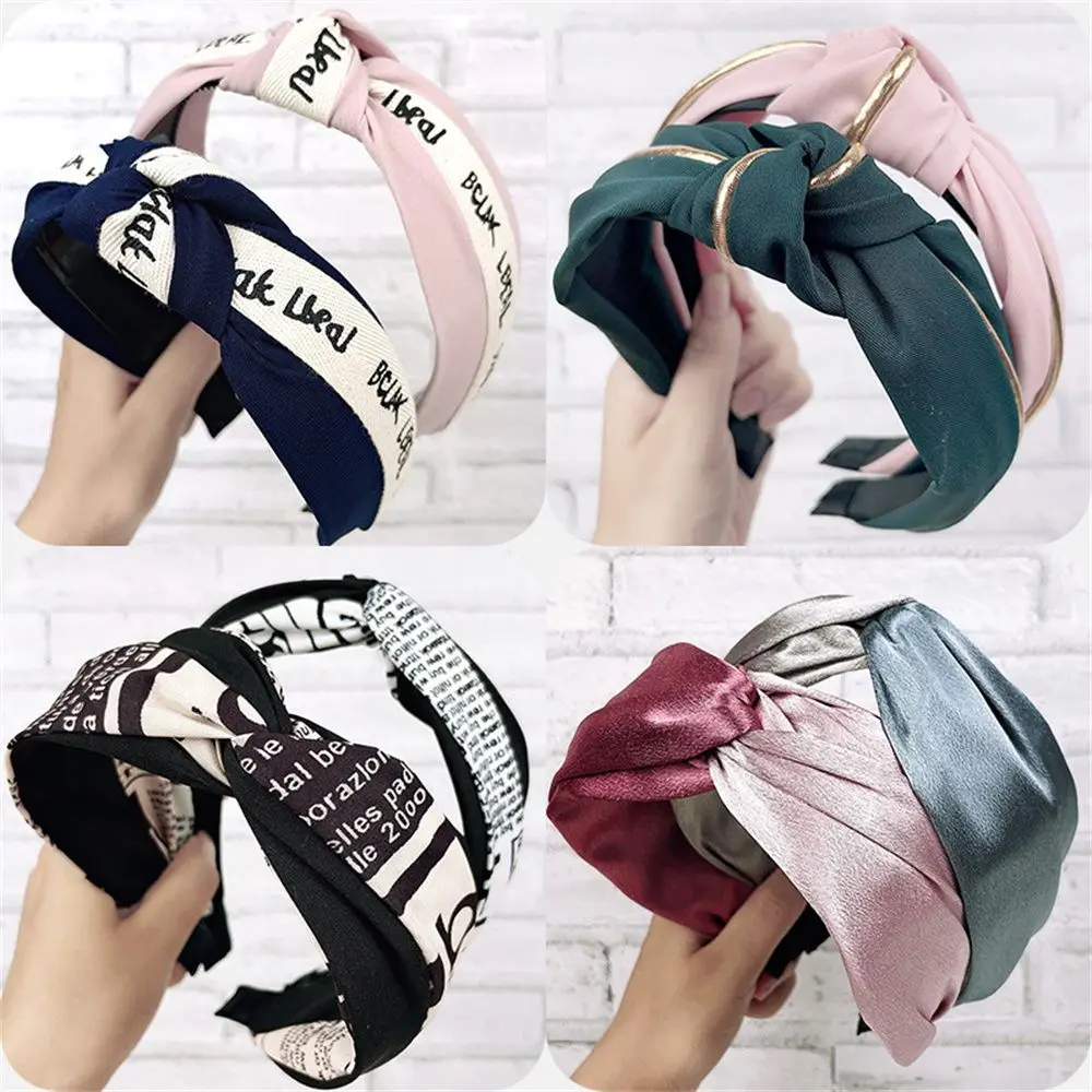 

Sponge Bow Cross Non-slip Thick Padded Headbands Hair Hoop Hair Accessories Wide Bezel Hairbands