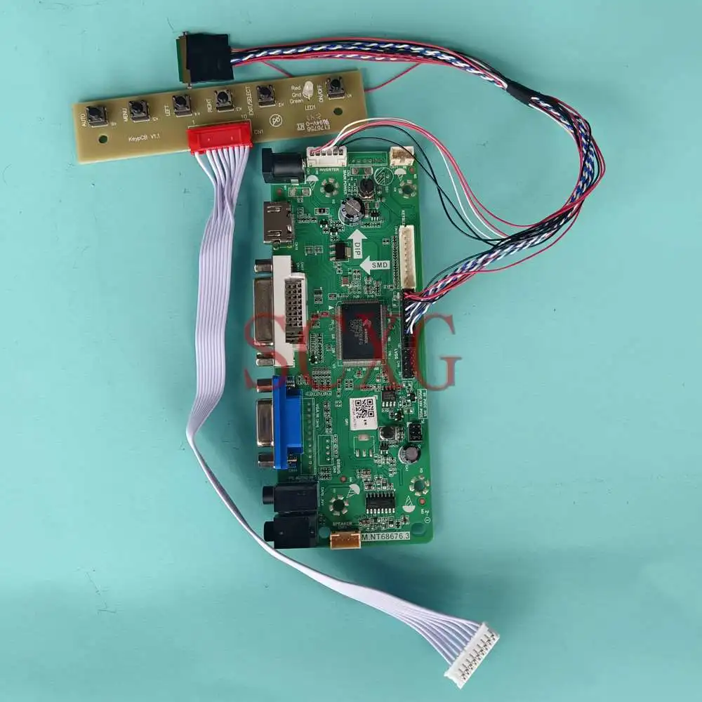 

DIY Kit Fit LP156WHB-TLD1 LVDS 40 Pin 15.6" 1366*768 Notebook Panel HDMI-Compatible DVI VGA 60Hz Matrix LCD Controller Board