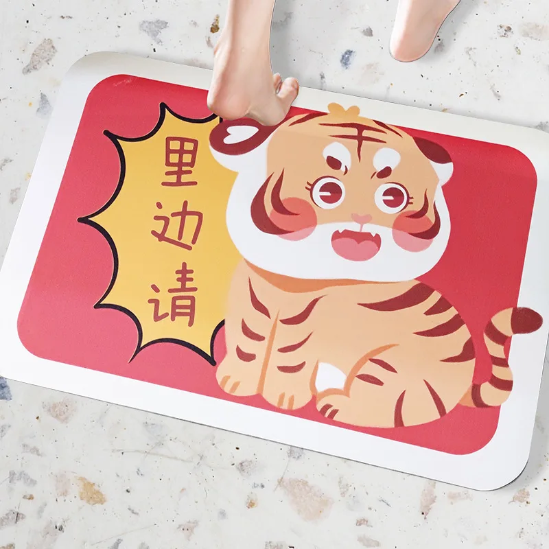 

Супервпитывающий коврик для ванной, Быстросохнущий коврик для ванной, нескользящий коврик для входной двери, напольные коврики из диатомит...