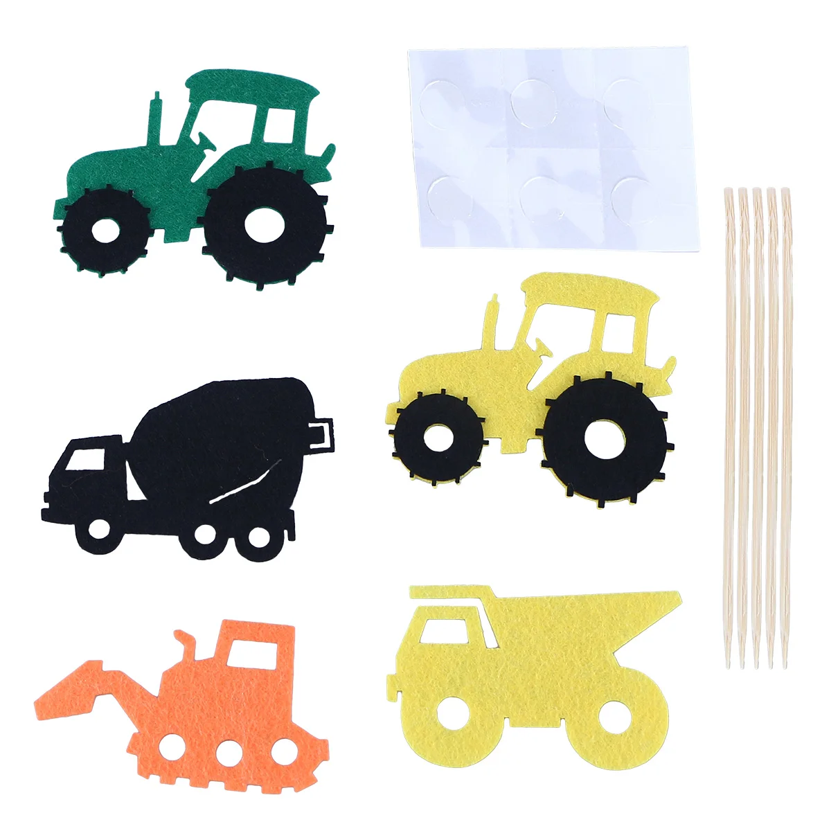 

5pcs Truck Cartoon Fruit Decoration Picks for Kids Party