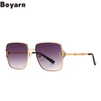 boyarn eyewear square fashion retro fashion street sunglasses ins modern charm sunglasses