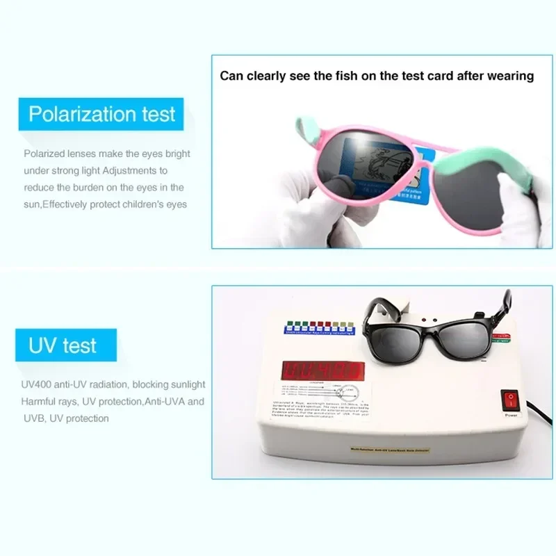 Детские поляризационные солнцезащитные очки TR90 с защитой от ультрафиолета для
