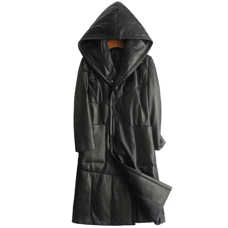 

Women's Genuine Leather Jacket Women Winter Real Sheepskin Coat Hooded Long Down Jackets Chaqueta Cuero Mujer Sqq1173 2023