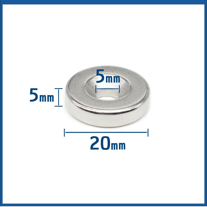 

2/5/10/15/20/30/50PCS 20x5-5 Round Strong Powerful Magnets With Hole 20*5 Hole 5mm Rare Earth Neodymium Magnet 20x5-5mm 20*5-5