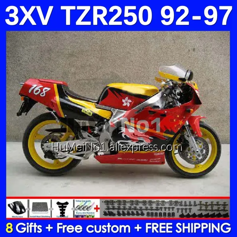 

TZR-250 For YAMAHA 3XV TZR250 TZR 250 RR 92 93 94 95 96 97 145No.58 TZR250RR 1992 1993 1994 1995 1996 1997 Fairing red yellow