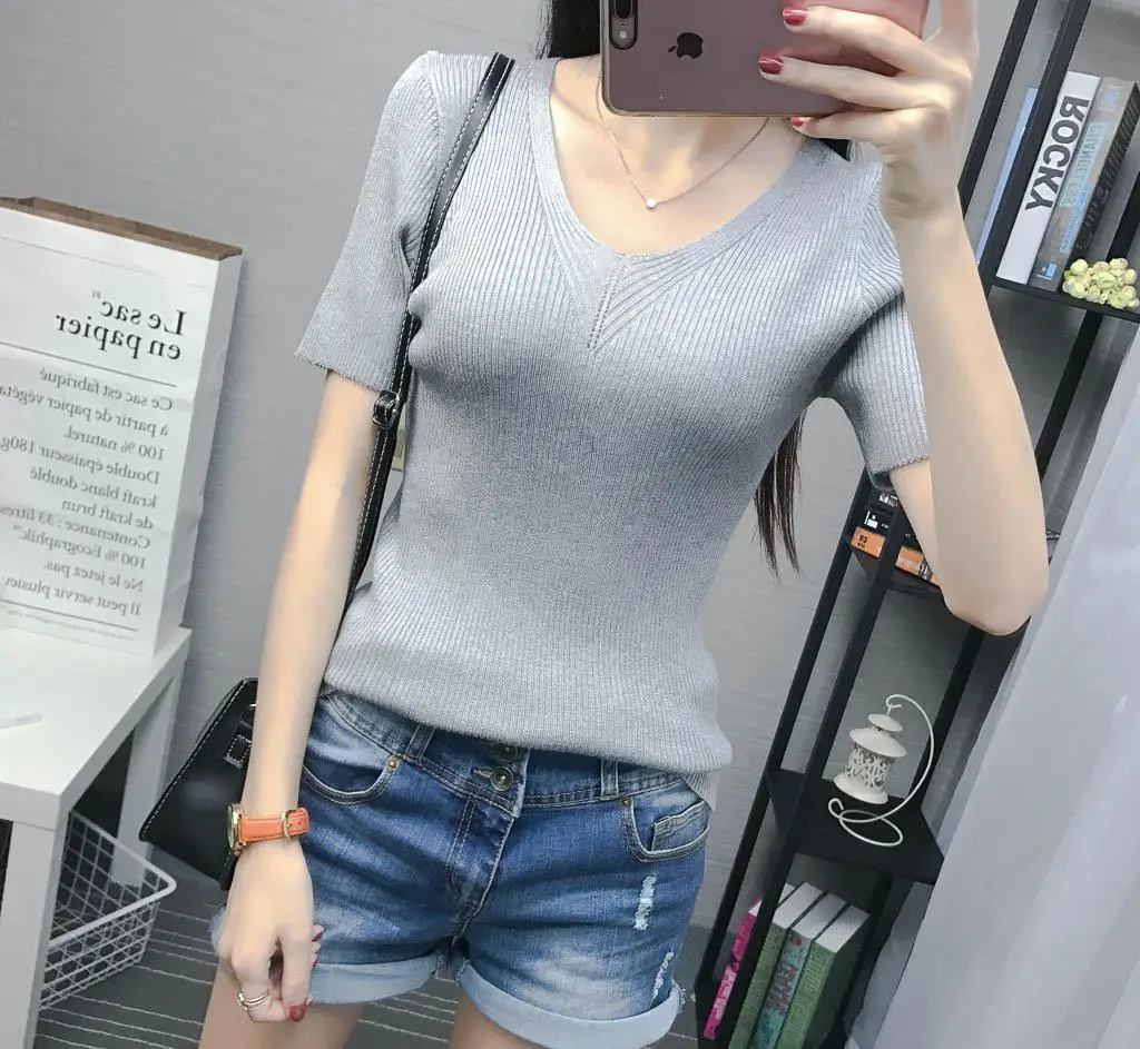 

Fashion Logo red 100% cotton Short Women's T-Shirts Printing Female Sleeve Fashion