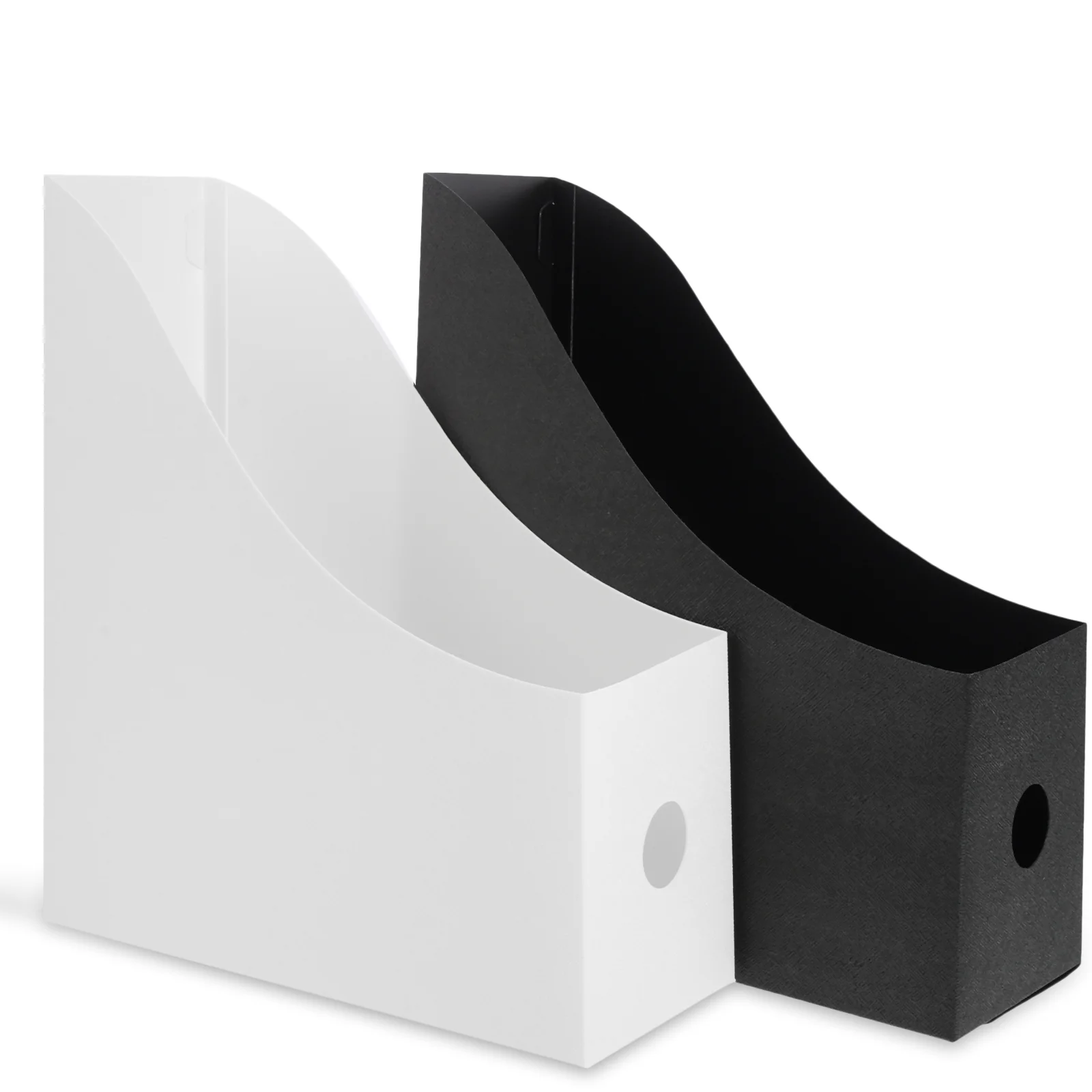 

2 Pcs File Storage Box Magazine Holder Slim Drawers Record Multi-function Organizer Daily Use Book Pp Desktop Student Bookshelf