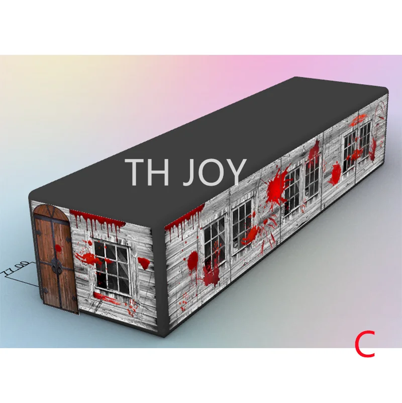 

Free air ship to door! outdoor inflatable haunted house maze,11x3m customized inflatable maze with roof