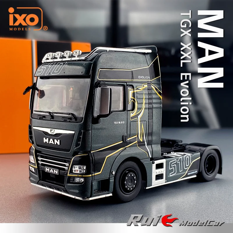 

1/43 Alloy Die Casting Car Model IXO MAN TGX XXL Evolion Truck Trailer High-end Collection Ornament Gift
