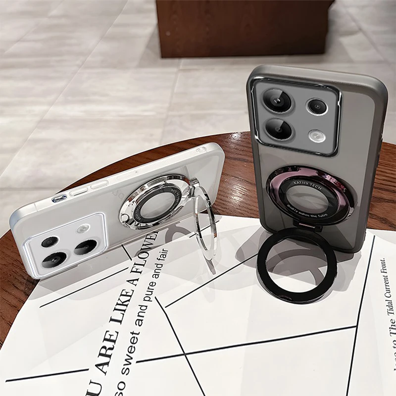 Чехол-подставка с кольцом для Redmi Note 11 Pro 11S 10S 10 5G 9S 9 8 прозрачный чехол