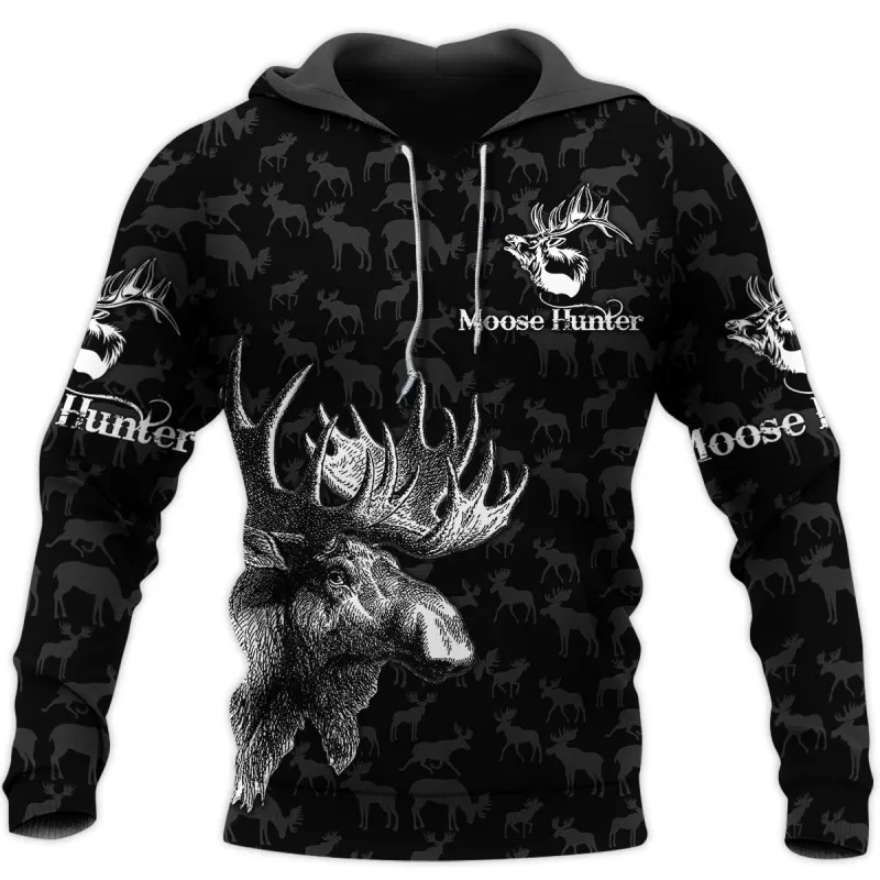 

Модные мужские и женские толстовки с 3D-принтом Love ELK, повседневный уличный свитшот, пуловер с длинным рукавом для осени и зимы