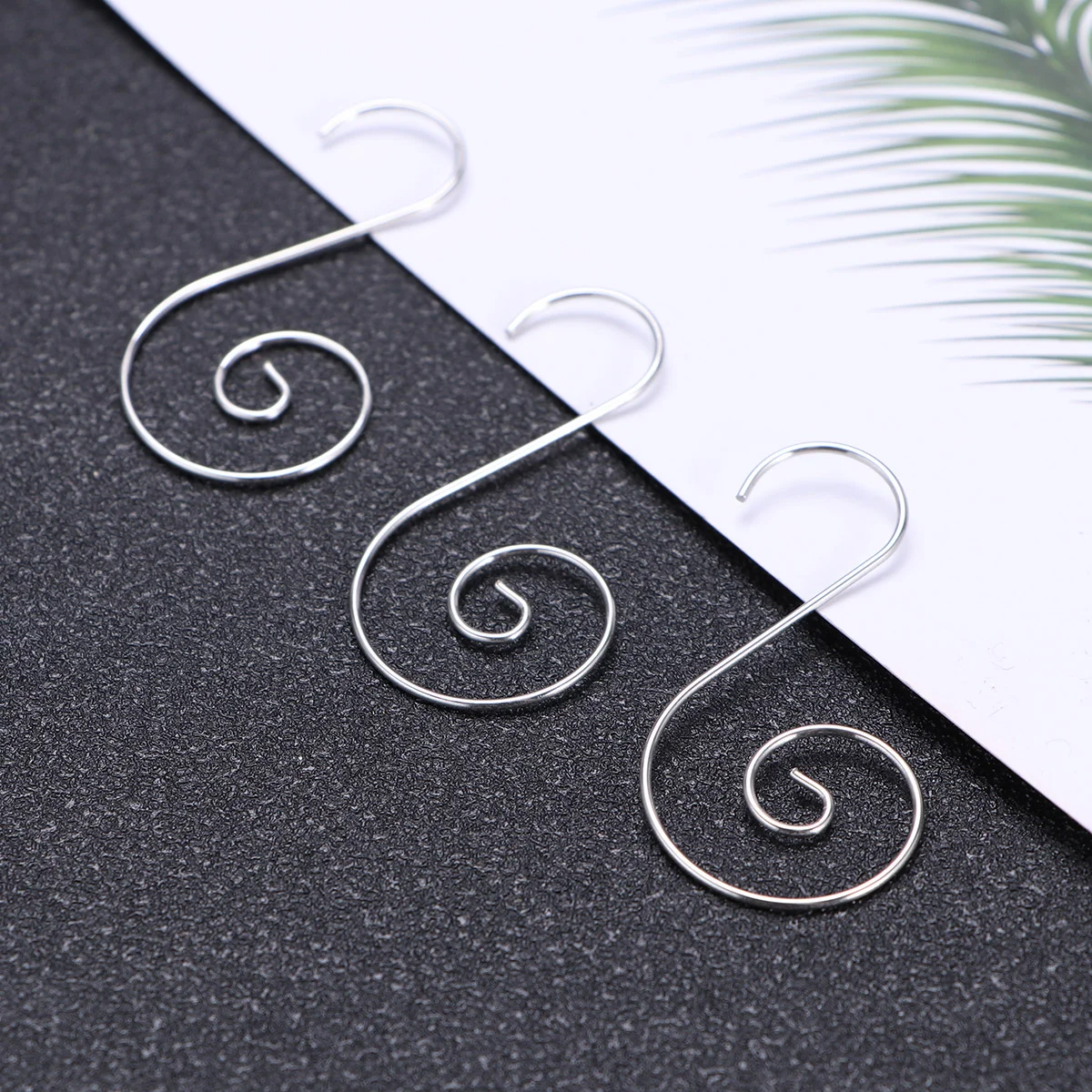 

Christmas Hooks Hangersshaped Ornament Hanger Tree Wreath Swirl Holidaysteel Metal Wire Hanging Hook Bauble