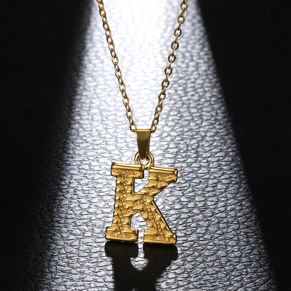 

Stainless Steel Women'S Neck Name Initials Letter Pendants Necklace Bridesmaid Gothic Alphabet Hip Hop Party Jewelry Choker Gift