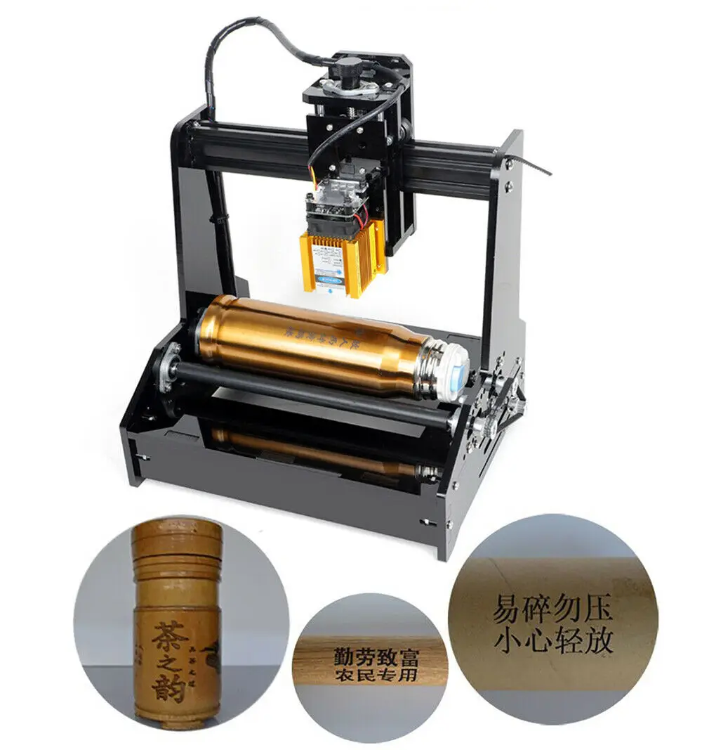 15W GRBL Portable Desktop Cylindrical Laser Engraver Desktop DIY Printing Metal Engraver for Carving Stainless Steel Cans Wood enlarge
