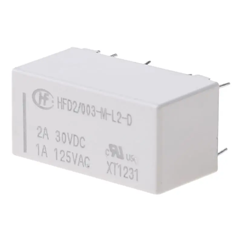 10-контактный 3 В HFD2-003-M-L2-D миниатюрное реле катушка бистабильное с фиксацией