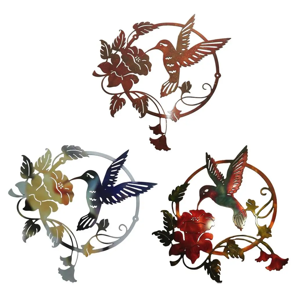 

Iron Bird Wall Art Decor Wall Hanging Sculpture for Garden Fence Front Door