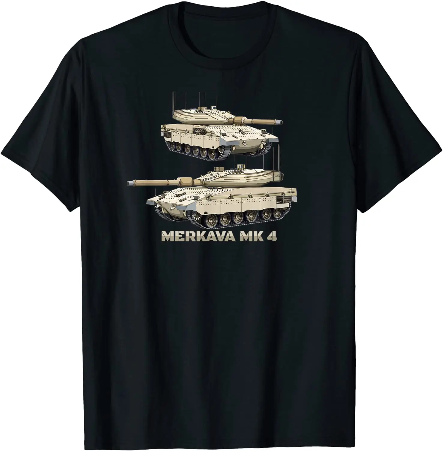 

Merkava 4 Israel Tank Diagram Men T-Shirt Summer Short Sleeve Casual Cotton Print Dad T-Shirts