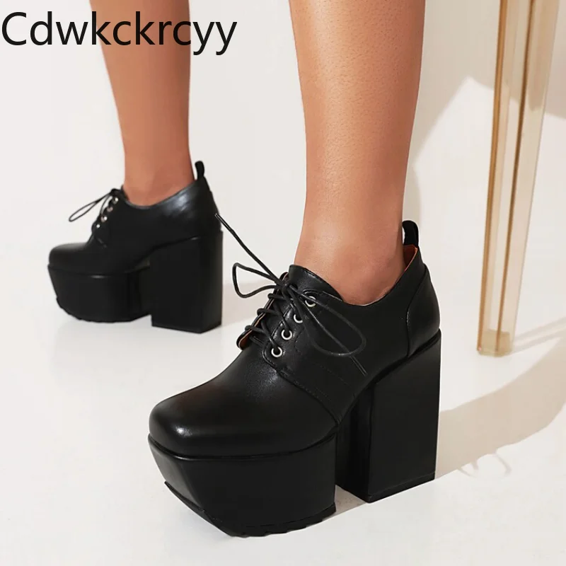 

spring autumn New styles fashion Square head high-heeled Women's Shoes black Crossed frenulum Square heel Women Shoes high 12cm