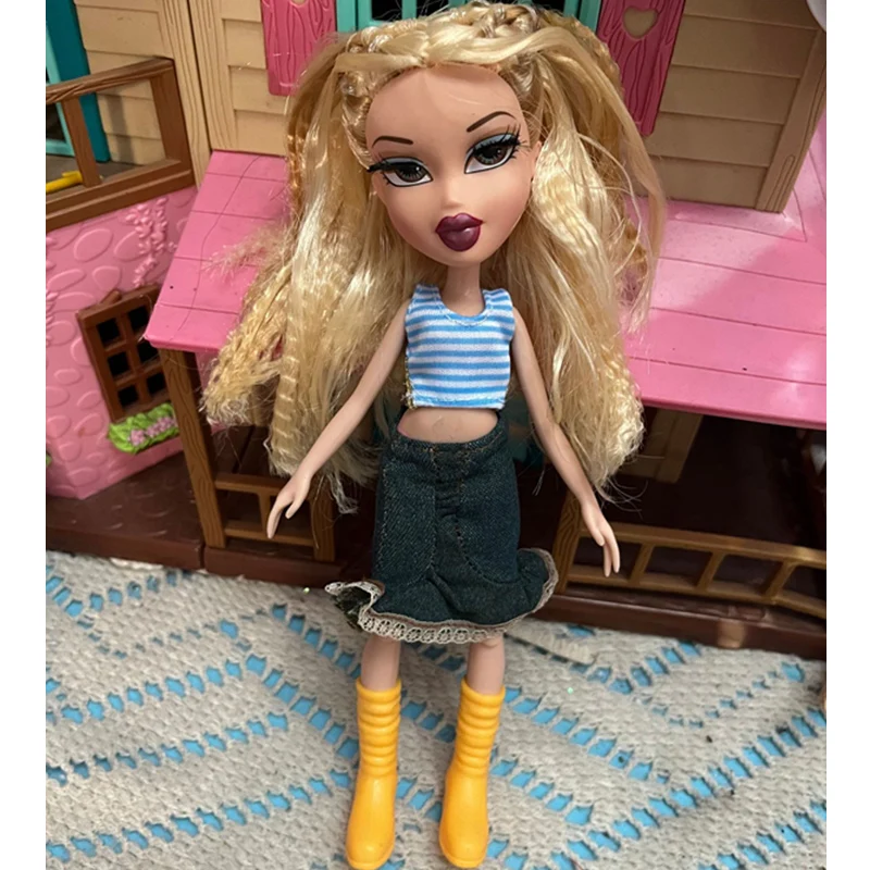 

24cm Height Cute Girls Doll Full Set 1/7 Sister Diy Dress Up Toys Gifts Random Clothes and Shoes