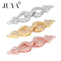 juya copper fastener fold clasps hooks for bracelets necklace making floating charms 1230 mm breloque pour fabrication bijoux