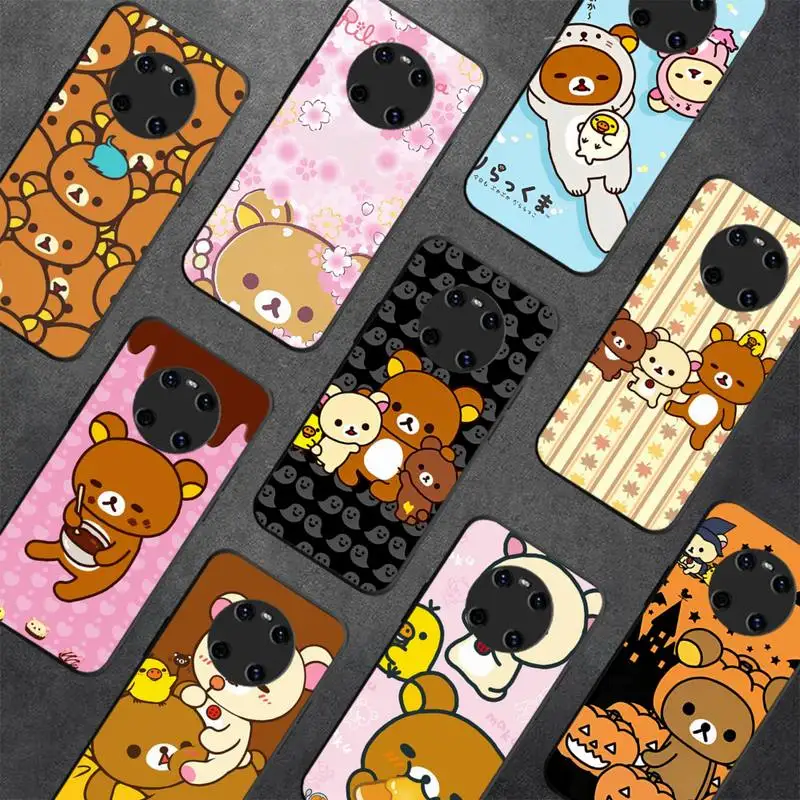 

Rilakkuma bear Phone Case for Huawei Y 6 9 7 5 8s prime 2019 2018 enjoy 7 plus