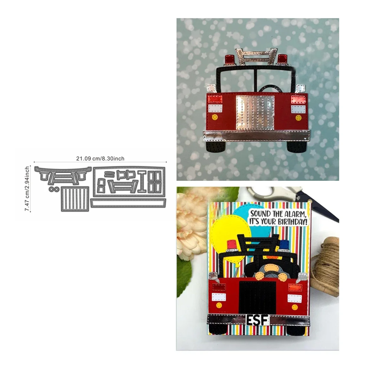 Металлические Вырубные штампы Addycraft искусственная пожарная машина вырезанные