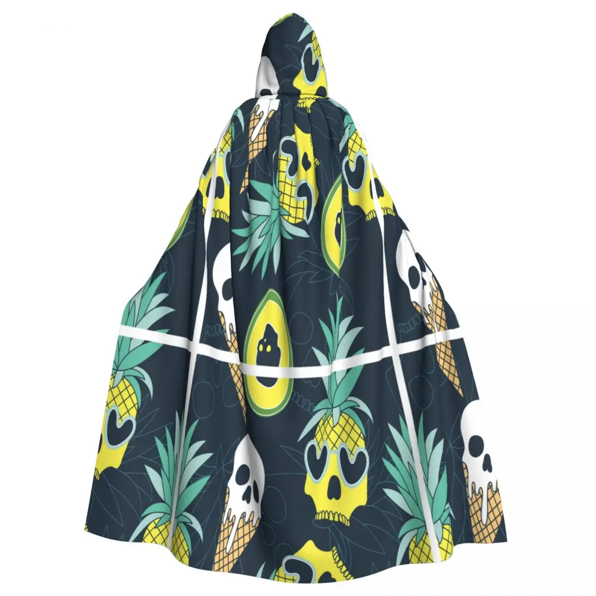 Летний женский костюм с рисунком черепа ананаса мороженого авокадо