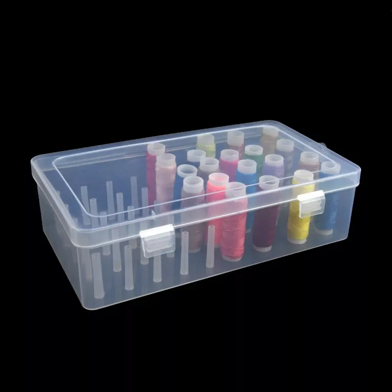 

Sewing Thread Storage Box 42 Pieces Spools Bobbin Carrying Case Container Holder Craft Spool Organizing Case Sewing Storage