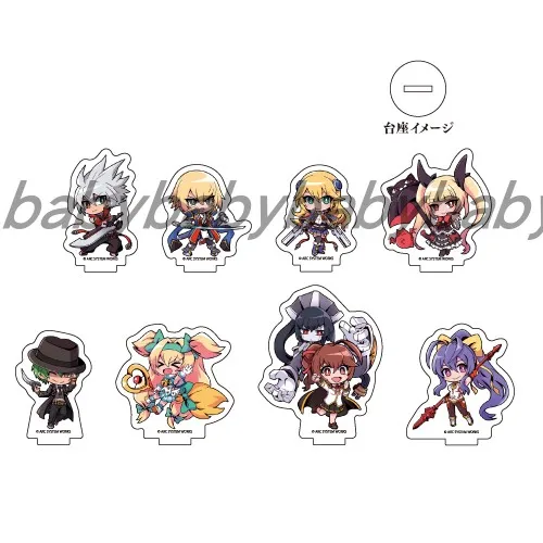 

Anime BLAZBLUE Mini Action Figure Doll Hazama Ragna The BloodEdge Acrylic Stand Model Plate Cosplay Toy for Gift